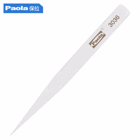 保拉(Paola)  镊子工具(125mm) 不锈钢防磁加硬长尖镊子3036