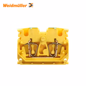 魏德米勒 Z系列,直通型接线端子,额定横截面:2.5mm,弹片联接,黄色,直接安装；ZDUB 2.5-2/2AN/DM GE