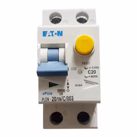 伊顿穆勒 电子式过载保护漏电断路器PLD9，20A，C，1N，30mA，AC，瞬动型；PLD9-20/1N/C/003