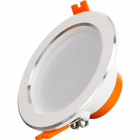 佛山照明（FSL）LED筒灯嵌入式天花射灯吊顶商用玄关过道全铝材银边4寸12W开孔120-130mm 暖白（4000K）