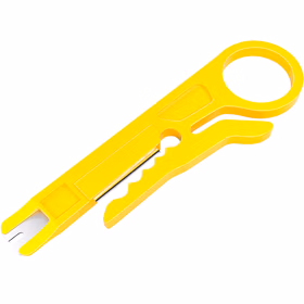 山泽多功能剥线刀 电话线网线模块打线刀 剥皮器小黄刀 两个装 SZ-572