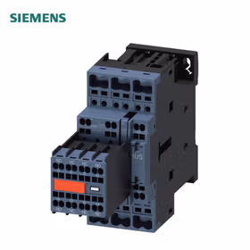 西门子 接触器,18.5kW,2NO+2NC,AC110V,50Hz,120V,60Hz,含插入式可变电阻,3极,尺寸S0弹簧型端子连接辅助开关不可分；3RT20282CK643MA0