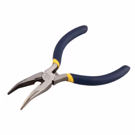 长城精工 Cr-V美式精抛双沾塑柄迷你弯嘴钳4.5寸；218004