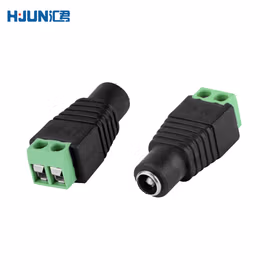 汇君 DC直流电源插头插座接头公头母座圆 DC转接母头 5.5-2.5（10个装）