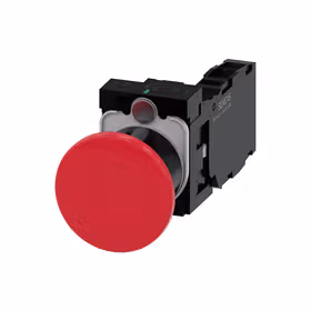 西门子 蘑菇形按钮,22mm,塑料,红色,40mm,锁定,拉动解锁,1NO+1NC,螺栓型端子连接；3SU11001BA201FA0