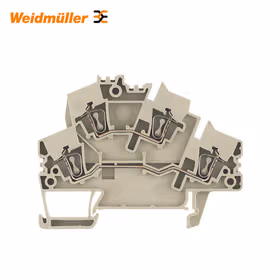 魏德米勒 直通型接线端子,双层端子,弹片联接,2.5mm,800V,24A,橙色；ZDK 2.5-2 OR