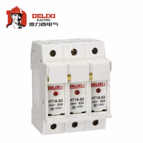 德力西电气 圆筒形帽熔断器底座；RT18-63 4P 座