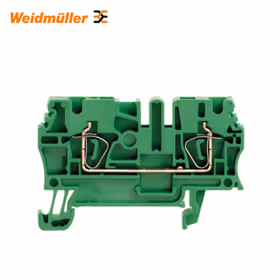 魏德米勒 直通型接线端子,弹片联接,2.5mm,800V,24A,绿色；ZDU 2.5 GN