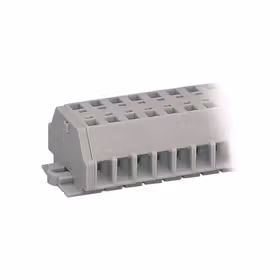 万可(WAGO) 2线端子排,带有固定销钉,适用安装板厚度：0.6－1.2mm,孔直径3.5mm,也匹配210-154铝制轨道或DIN 35轨道的209-123安装支架,3极；261-153