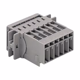 万可(WAGO) 1线针型连接器,夹持槽,4mm,焊针间距5mm,15极,灰色；769-615/002-000