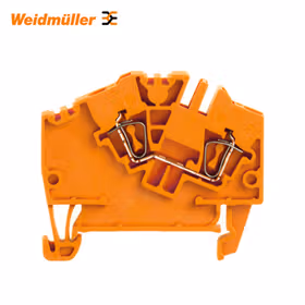 魏德米勒 直通型接线端子,弹片联接,2.5mm,800V,24A,橙色；ZDU 2.5-2 OR