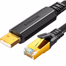 山泽Console调试线USB转RJ45控制串口线交换机配置转换线适用华为腾达TP-LINK小米中兴路由器 3米 UR04