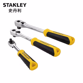 史丹利 1/4"(6.3mm)专业型双色柄快速脱落棘轮扳手144mm；STMT73982-8