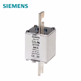 西门子 SITOR熔断片,含开槽的刀形触头,NH3,输入：630A,gR,UnAC：690V,Un直流：440V,前端标示警报器；3NE NH3 630A 690V ACgR开槽刀形触刀