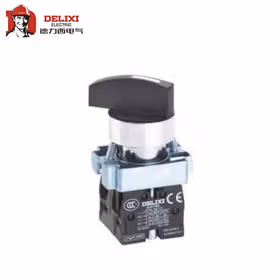 德力西电气 按钮开关,黑色；LAY5s-BJ 三位自复 钮头(标准型旋柄钮)