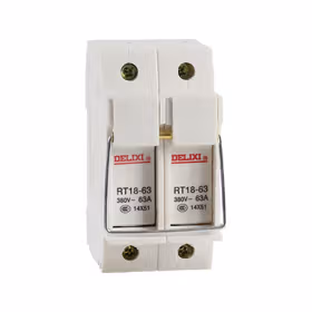 德力西电气 圆筒形帽熔断器底座；RT18-63 2P 座