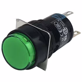 和泉 按钮,绿色；AL6M-M14GC