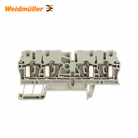 魏德米勒 直通型接线端子,弹片联接,2.5mm,800V,24A,灰色；ZDU 2.5/4AN GR