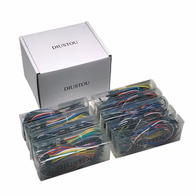 丢石头面包板跳线包 10捆装 64根/捆 实验板扎线 电子连接线 PCB跳线