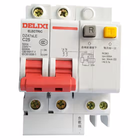 德力西电气 小型漏电保护断路器；DZ47sLE 2P C 25A