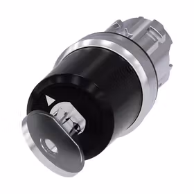 西门子 钥匙开关BKS,22mm,金属,高光,锁闭编号S1,附带2把钥匙,2个开关位置,键控式,拔出钥匙O；3SU10505PC010AA0