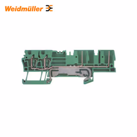 魏德米勒 Z系列,接地型接线端子,额定横截面:2.5mm,弹片联接,绿/黄；ZTPE 2.5/4AN/2