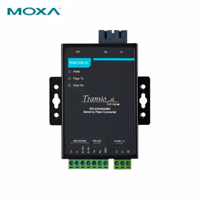 Moxa RS-232/422/485转多模光纤转换器，支持光纤环模式和SC连接头；TCF-142-M-SC