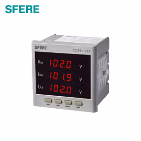 斯菲尔(SFERE) 三相数显电压表 带通讯功能；PZ194U-3K4 AC380V,三相四线