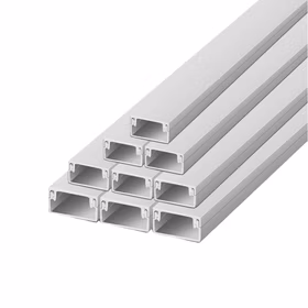 鸣固 PVC线槽 明装明线自粘走线槽网线电线槽方形槽 自带背胶 20&times;10加厚款 5米套装 下单送12个配件