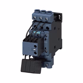 西门子 电容器接触器33kVAr,1NO+2NC,24VAC,50/60Hz,3极,尺寸S0螺栓型端子连接；3RT26281AC25