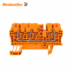魏德米勒 直通型接线端子,弹片联接,2.5mm,800V,24A,橙色；ZDU 2.5/3AN OR