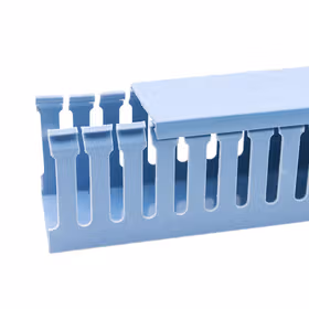 稳不落/WBO 蓝色环保开口宽齿线槽30*30mm 100米/箱,2米/根