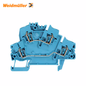 魏德米勒 直通型接线端子,双层端子,弹片联接,2.5mm,800V,24A,蓝色；ZDK 2.5-2 BL