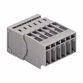 万可(WAGO) 1线针型连接器,固定销钉,4mm,焊针间距5mm,6极,灰色；769-606/001-000
