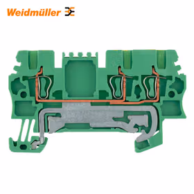 魏德米勒 接地型接线端子,弹片联接,1.5mm,180A(1.5mm),绿/黄；ZPE 1.5/3AN