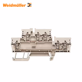 魏德米勒 双层端子,弹片联接,2.5mm,800V,24A,深褐；ZDK 2.5/3AN BZT