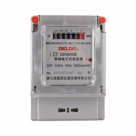 德力西电气 单相电子式电能表；DDS606 220V 2级 5(20)A