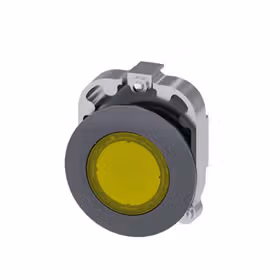 西门子 发光按钮,30mm,圆形,金属,亚光,黄色,正面固定环,用于扁安装锁定,按压解锁；3SU10610JA300AA0