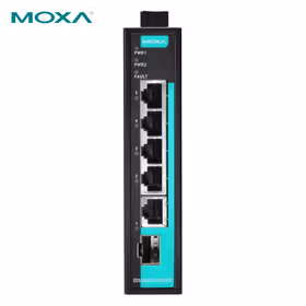 Moxa 5口全千兆非网管型工业以太网交换机包含一个combo端口；EDS-G205-1GTXSFP