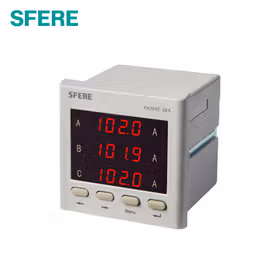斯菲尔(SFERE) 三相数显电流表 带RS485通讯；PA194I-3K4 AC5A,DC4-20mA