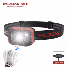 麦卓米（MIJOMI）USB充电便携感应头灯 H20 强光照明 聚光泛光 检测维修头戴电筒