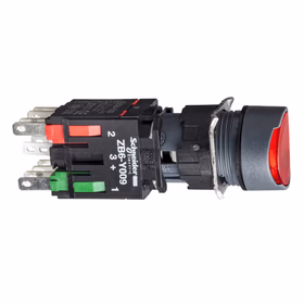 施耐德电气 圆形红色(LED12～24V) 1NC 16mm 带灯按钮；XB6AW4B2B