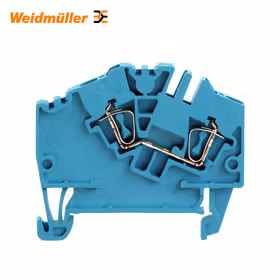 魏德米勒 直通型接线端子,弹片联接,2.5mm,800V,24A,蓝色；ZDU 2.5-2 BL