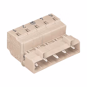 万可(WAGO) 1线针型连接器,100%防插错保护,突出的接地插针,固定销钉,直接印制标记,2.5mm,焊针间距7.5mm,3极,浅灰；723-603/018-042
