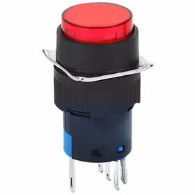 德力西电气 按钮指示灯；LAY5s-16 1NO+1NC 灯钮自复 圆头 220V 红