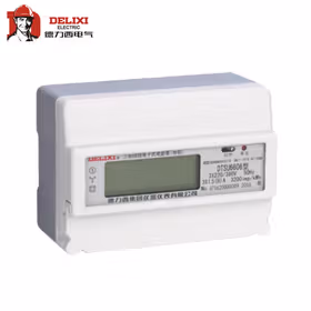 德力西电气 三相四线电子式电能表(导轨)；DTSU6606 3&times;220/380V 1级 3X15(60)A液晶导轨