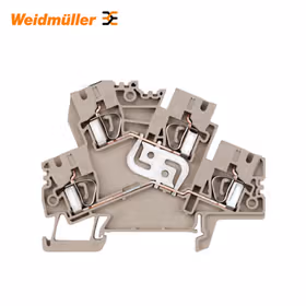 魏德米勒 直通型接线端子,双层端子,弹片联接,4mm,800V,32A,深褐；ZDK 4-2 V