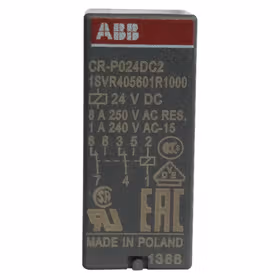 ABB PCB 继电器 插拔式中间接口继电器；CR-P024DC2