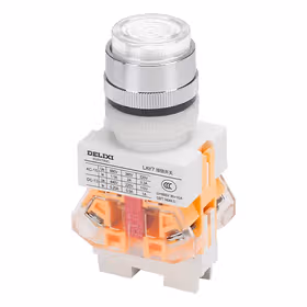 德力西电气 按钮开关；LAY7-11DZS 220V LED 纯白