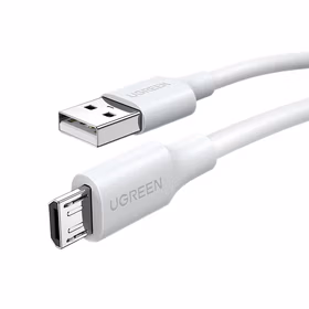 绿联UGREEN USB2.0转Micro USB数据 60142 1.5m 白色镀锡铜线芯